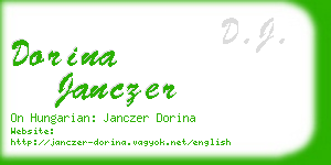 dorina janczer business card